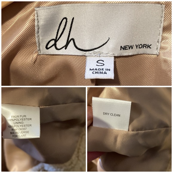 HOST PICK!!! ✨Design History Lila Faux Fur Belted Beige Coat Small - Picture 5 of 7